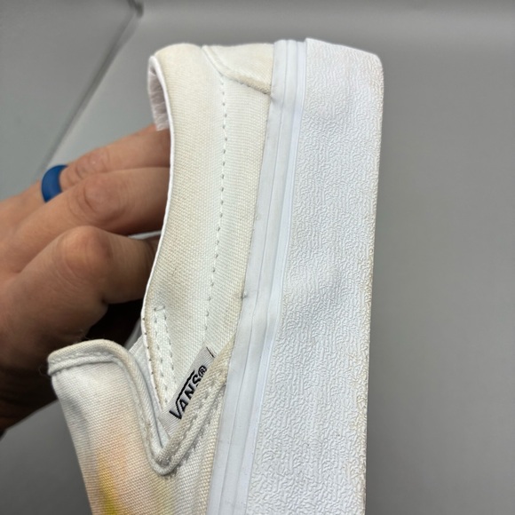 Vans Classic Slip On Sneakers Women’s 6 Big Reveal White Paisley VN000XG8AZQ - Picture 10 of 11